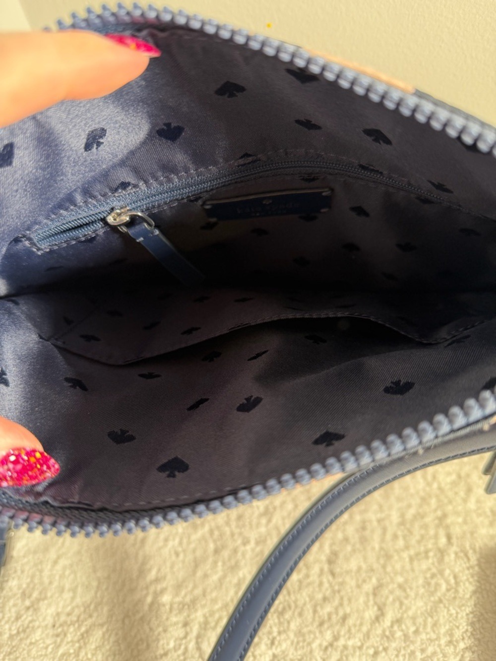 kate spade Navy & Blush Jae Garden Crossbody Bag - Picture 5 of 8